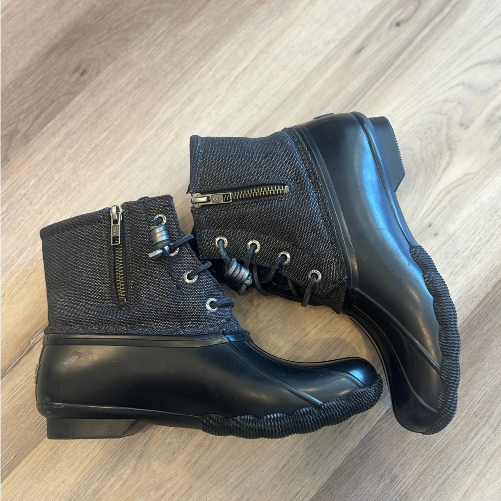 Sperry Black and Gray Women’s Rain/Snow Boots